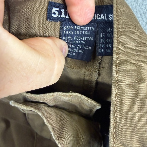 5.11® Men's Regular Fit Taclite® Pro Ripstop Cargo Pant Relaxed Fit Work Pants - Picture 9 of 13